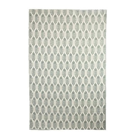Rektangulär och omvändbar trädgårdsmatta med bladtryck - Grön/Beige - L 150 x l 242,5 cm