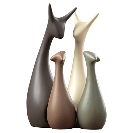 Dyreornament Porselen Dekorasjon Hjort Keramikk Håndverk Kunst Kreative Møbler Ornamenter Gave Familie Matter Fire Personer Hus Hjort.