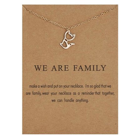 We are family - halskæde med en kat 18K forgyldt gave