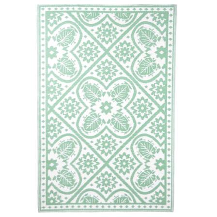 Esschert Design Utomhusmatta 182x122 Cm Kakel Grön Och Vit Grön