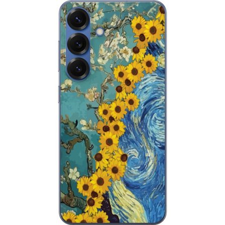 Kompatibel Mobilcover til Samsung Galaxy S25+ Van Gogh solsikke plakat Starry Night kunst inspireret blomster kunstnerisk maleri retro kunst design
