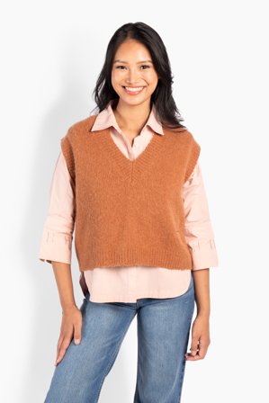 Hést Pernille Vest Dame - Mocha Mousse
