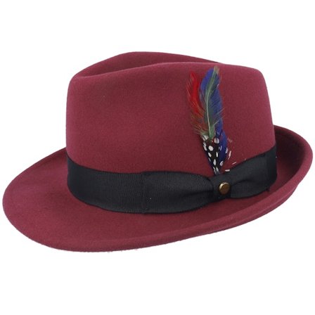 Stetson - Rosso trilby Cappello - Woolfelt Dark Burgundy Trilby @ Hatstore