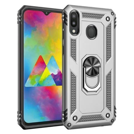 Bofink Combat Samsung Galaxy M20 skal - Silver/Grå Silvergrå