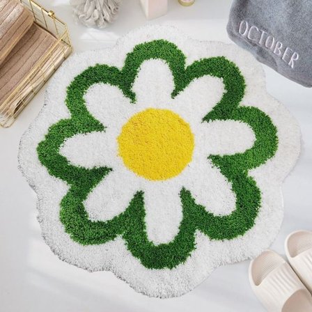 Blommatta Blomformad matta Blomformad badrumsmatta