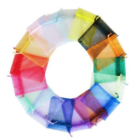 Organzapåse Skira Påsar Smycken Bröllop Godis Förpackning Skira Påsar 10*15 cm