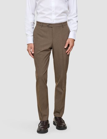 Shaping New Tomorrow - Essential Suit Pants - Saddle Brown Melange - Regular Fit - Male - Size 32/32