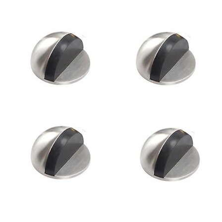 4 stk Halvmåne Rustfritt Stål Gulv Dør Stopper Lim Dør Stopper Dør Stopper Med Klistremerker
