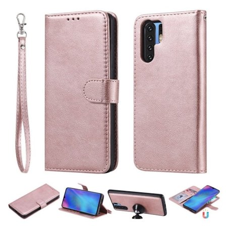 Huawei P30 Pro irroitettava 2-in-1 nahkainen flip suojakotelo - Punakulta