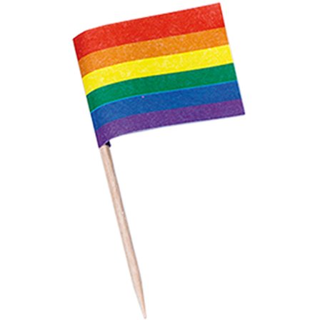 Cocktailflaggor Pride Regnbåge 50-pack