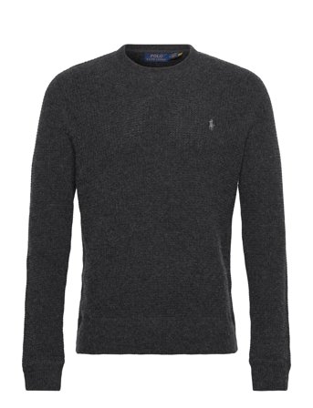 Polo Ralph Lauren Waffle-Knit Wool-Cotton Sweater - Grey - S