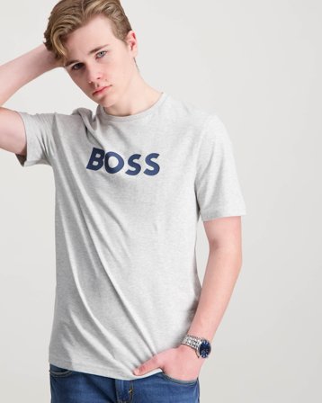 BOSS SHORT SLEEVES TEE-SHIRT Gris T-shirts Garçon - Kids Brand Store