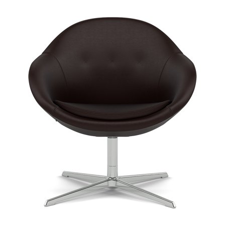 Varier Furniture Kokon Club - Brown Leather - Chrome base