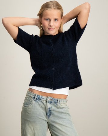 Gina Tricot Young Y short sleeve cardigan Bleu Pulls Fille - Kids Brand Store