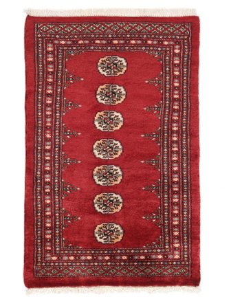 Handgeknüpft Pakistan Buchara 3Ply Teppich 77X119 Dunkelrot/Schwarz