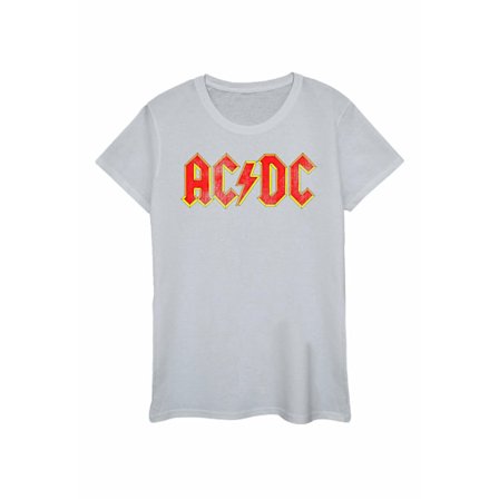 AC/DC Dam/Dam Distressed Logo T-shirt M Sports Grey
