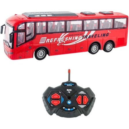 130 Kauko-ohjattava auto Realistiset valot Radio-ohjattu kone Lelu Elektroniikka Kuorma-auto Rc Koulubussi Lapsille Pojat Syntymäpäivälahjat Vihreä