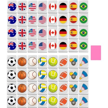 Seaside Escape Spil, Seaside Escape Mahjong Sæt med Brikker, National Flag Mahjong Spil Sæt, Seaside Escape med Strandmønster, Familie Fest