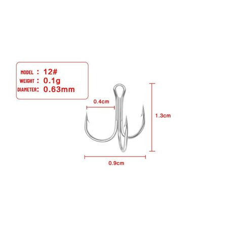 50 st/ set fiskkrokar högkolstål 12 12