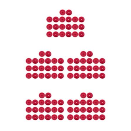 3/5 stoppknappar hindrar spännet från att glida ner bältet Red Diameter: 16mm 5Set