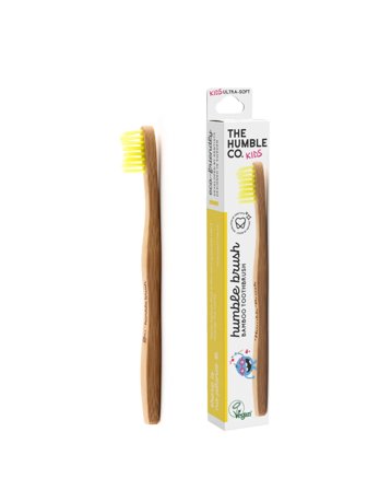 The Humble Co. - Eco-friendly Bamboo Toothbrush For Kids - Humble Brush Ultrasoft Yellow