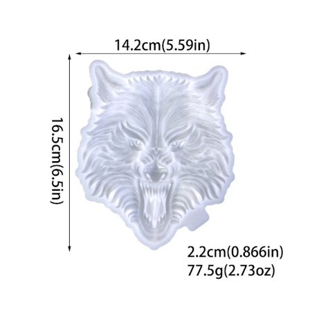 3D Ulvehoved Dyreharpiksforme Store Dyr Harpikforme Epoxy