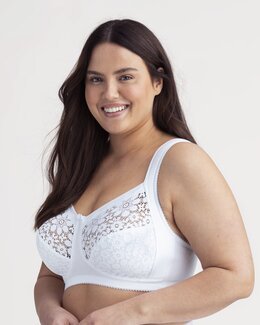 Bh uten bøyle Cotton Bloom Hvit - C80 - Miss Mary