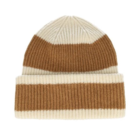 Beechfield - Colour Block Vanilla/Biscuit Cuff Cuff Brown Beanie - @ Hatstore