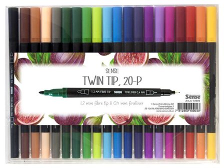 Sense Fineliner dubbelspets 20/fp - Lyreco - Skola och förskola - Pennor och tillbehör - Fiberpennor - Dubbelspets