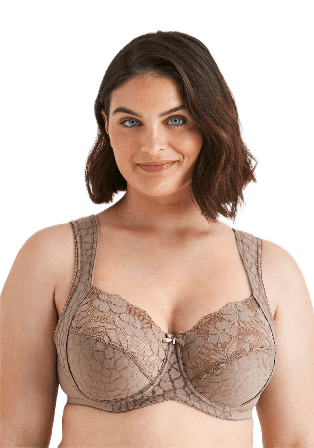 Miss Mary of Sweden Jacquard & Lace Bh Dam Brun D110