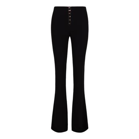 Blumarine, Wide Trousers Zwart, Dames, Maat:M