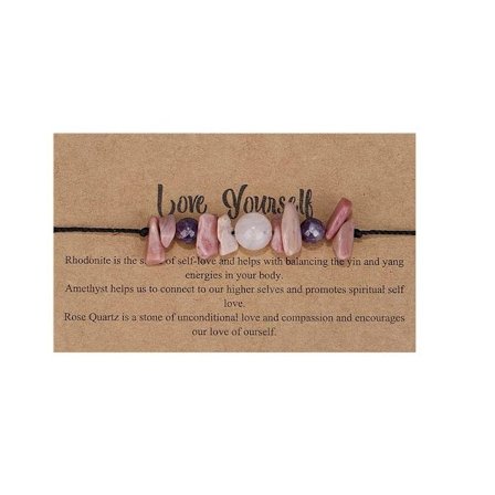 Stenarmbånd Perlearmbånd ELSK DIG SELV ELSK DIG SELV