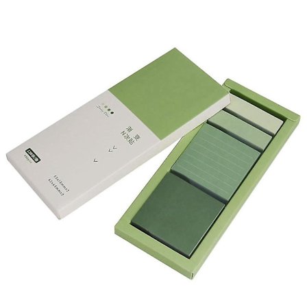 Bærbare tomme klæbemærker, selvklæbende indeksfaner, organizer til planlægger, journal, kalender, 480 ark, grøn