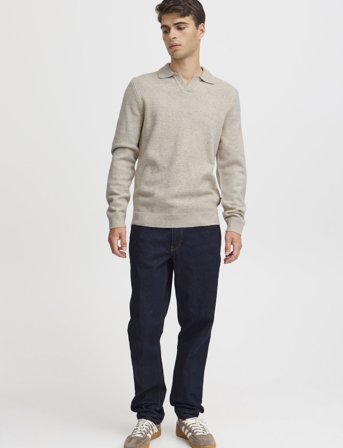 Casual Friday Cfkarl Polo Knit - Beige - XL