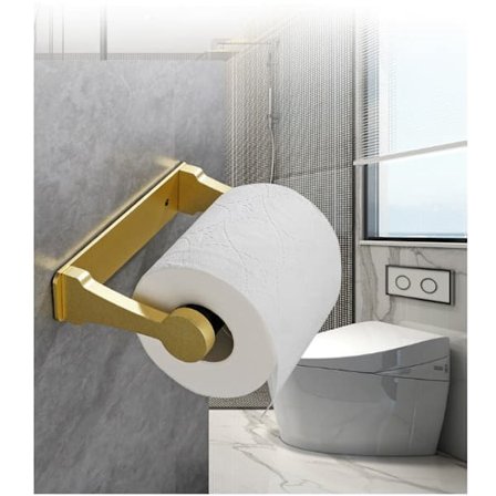 Selvklebende kjøkken- og baderullholder i aluminium - Papirhåndkleholder, selvklebende papirholder uten boring