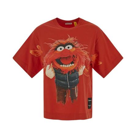 Moncler, T-Shirts Czerwony, Kobieta, Rozmiar: XS