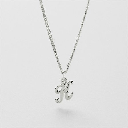 K Vintage Letter Necklace