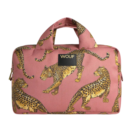 WOUF Blush Leopard Large Toiletry Bag, 1 stk
