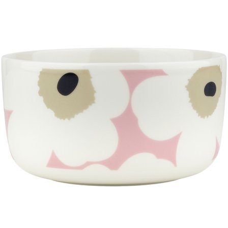 Marimekko Unikko kulho 5 dl, valkoinen/vaaleanpunainen/hiekka