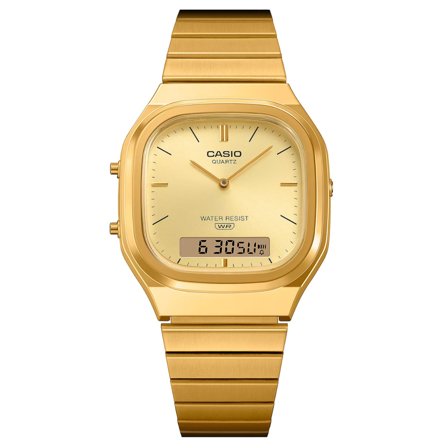 Casio Vintage AQ-240EG-9AEF Gold-Tone Resin Ana-Digi Watch for Men - Digital watches
