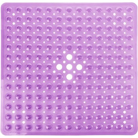 IC Suihkuammeen matto liukastumaton, 21x21 tuumaa, pehmeä neliömäinen kylpyammeen matto imukupilla ja tyhjennysreiällä, tallin lattiamatot 