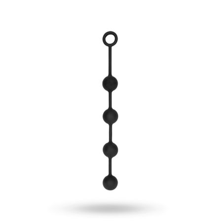 Silicone Anal Balls - Medium - Black