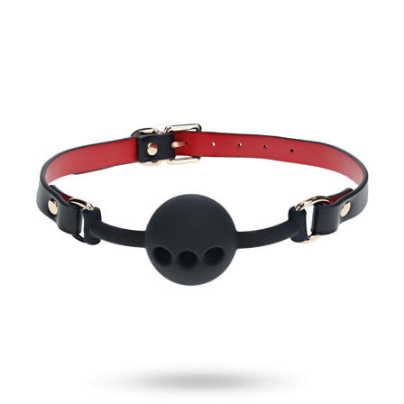 Milan Collection - Silicone Ball Gag - Black/Red - Sexleker Vuxen: Bondage & Fetish
