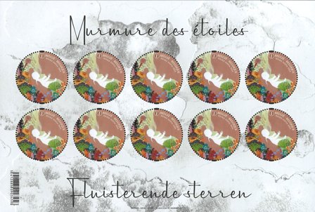 Belgien - Hviskende stjerne - Postfrisk ark