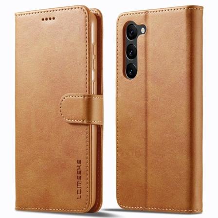 LC.IMEEKE Samsung Galaxy S23 Plus Flip Etui - Lysebrun Brown