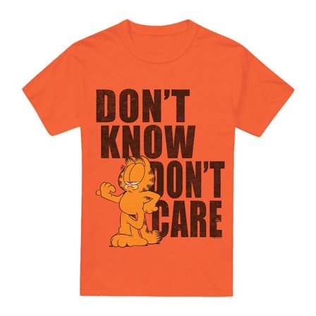 Garfield Herr Don ́t Know Don ́t Care T-Shirt S Orange