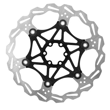 160/180/203mm Maastopyörän Kelluva Jarrulevy Polkupyörän Jarrupala Pyöräilytarvike (Musta 203mm)