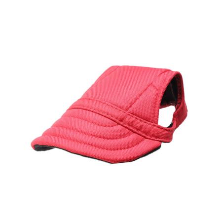1 stk Rød S Hund Sportshatt Katt Kjæledyr Baseball Cap Utendørs Solhatt Moteriktig Solhatt Justerbar Stripe Sommer Reisehatt med Ørehull