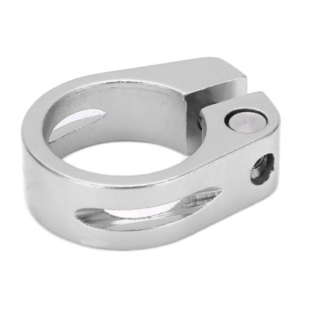 28,6 mm Sadelstolpsklämma i aluminiumlegering, låsande sadelrörsfäste, klämma för mountainbike, silver