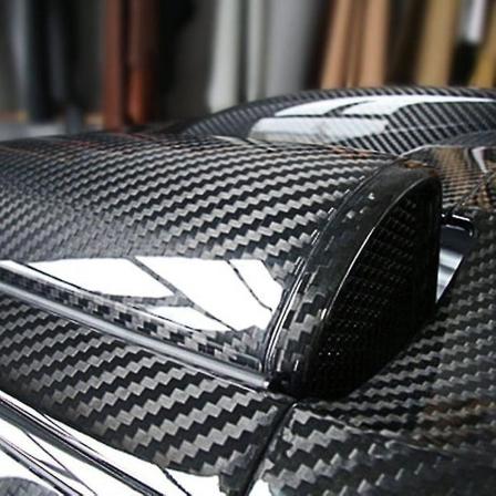 5d ultra skinnende blank svart karbonfiber PVC vanntett bilinnpakningsklistremerke